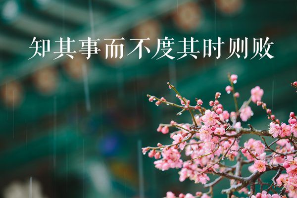 【学讲话·品典故】知其事而不度其时则败
